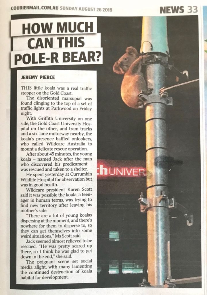 Sunday Mail article 26th August 2018